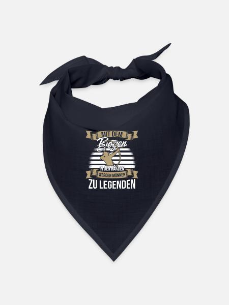 Bogenschiessen mit dem Bogen in den Händen - Bandana Dreieckstuch - Navy