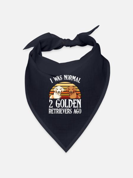 Ich War Normal 2 Golden Retriever - Bandana Dreieckstuch - Navy