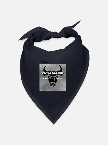 Nachname Ochsner - Bandana Dreieckstuch - Navy