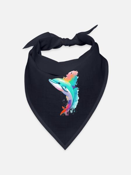 Delfin - Bandana Dreieckstuch - Navy