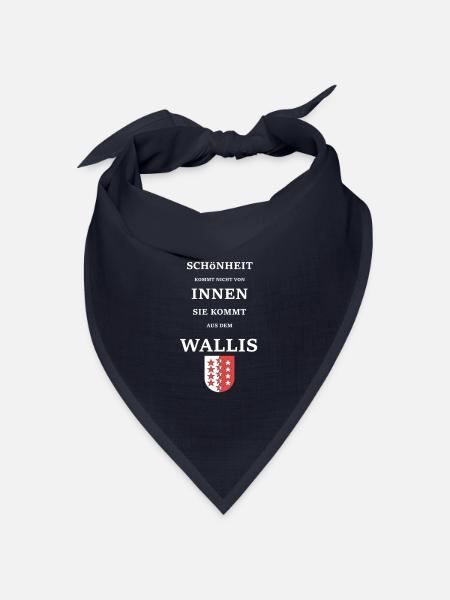 Schönheit aus dem Wallis - Bandana Dreieckstuch - Navy