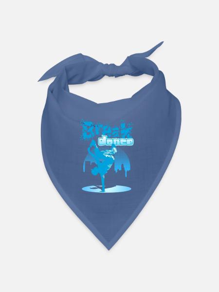 City breakdance - Bandana Dreieckstuch - Taubenblau