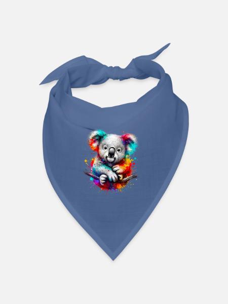 Koala - Bandana Dreieckstuch - Taubenblau