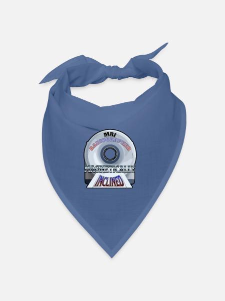 MRT-Radiologietechnologe magnetisch geneigt - Bandana Dreieckstuch - Taubenblau