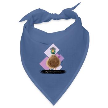 JvG Ente "A geborena Entetainer" - Bandana Dreieckstuch - Taubenblau - Vorne