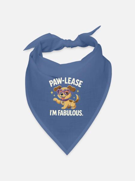 Pawlease Im Fabulous - Bandana Dreieckstuch - Taubenblau