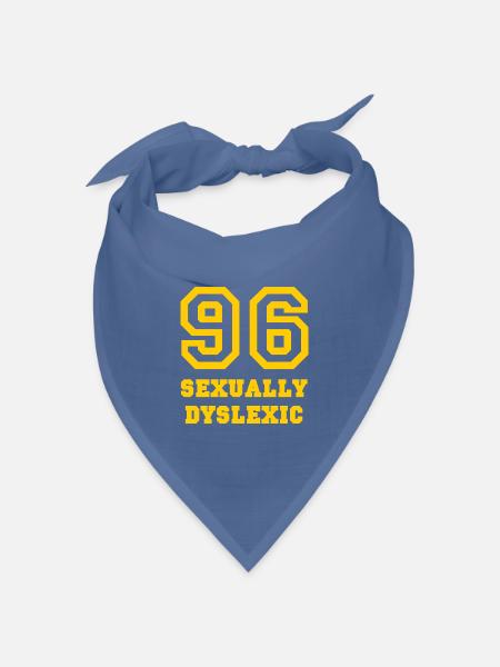 96 Sexuell dyslektisch - Bandana Dreieckstuch - Taubenblau