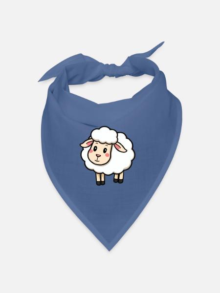 Schaf Schäfchen Schafe Geschenk - Bandana Dreieckstuch - Taubenblau