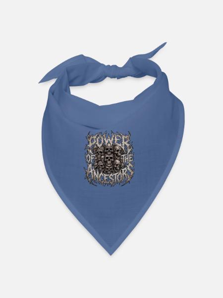 Death Metal Kraft der Ahnen - Bandana Dreieckstuch - Taubenblau