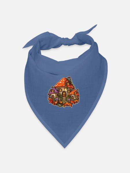 Pilzdorf - Bandana Dreieckstuch - Taubenblau