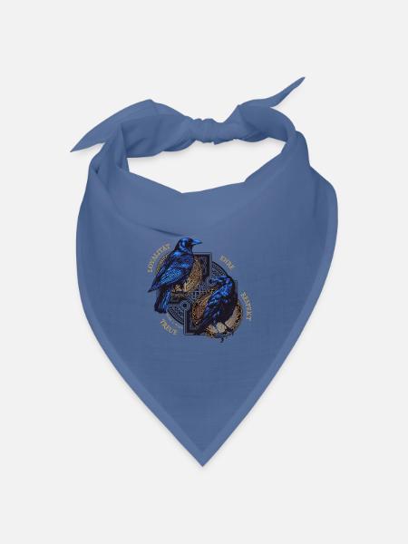 Loyalitat Ehre Treue Respekt - Bandana Dreieckstuch - Taubenblau