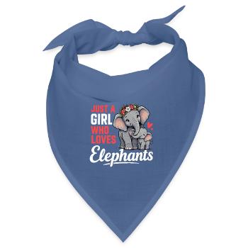 Leicht abgelenkt vom wilden Elefanten-Safari-Tier - Bandana Dreieckstuch - Taubenblau - Vorne