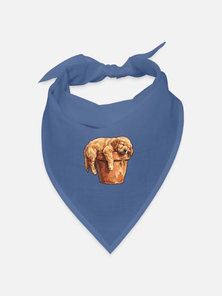 Siesta Welpe - Bandana Dreieckstuch - Taubenblau