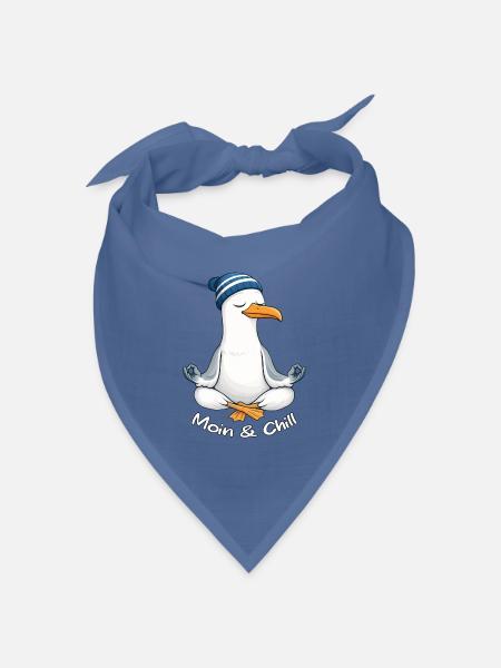 Moin & Chill by MEERchandise - Bandana Dreieckstuch - Taubenblau