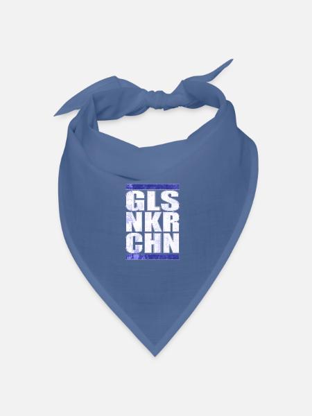 GLSNKRCHN Gelsenkirchen Schalke Geschenkidee - Bandana Dreieckstuch - Taubenblau