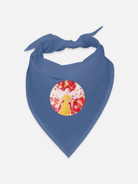 BlütenEngel - Sonja Ariel von Staden - Bandana Dreieckstuch - Taubenblau