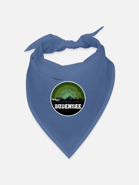 Bodensee Original Skyline - Bandana Dreieckstuch - Taubenblau