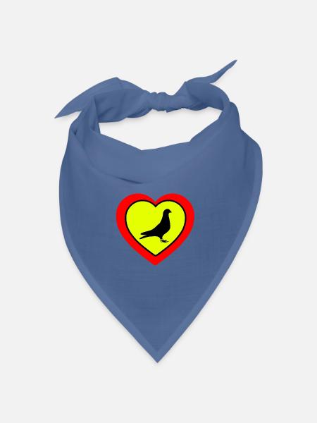 Tauben - Bandana Dreieckstuch - Taubenblau