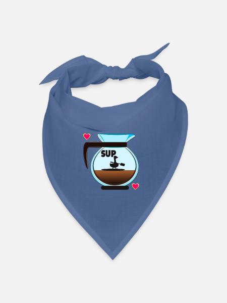 SUP GANS FILTERKAFFEE - Bandana Dreieckstuch - Taubenblau