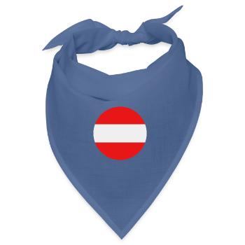 Österreichische Rundflagge - Bandana Dreieckstuch - Taubenblau - Vorne