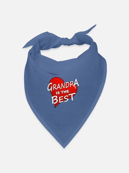 GRANDPA IS THE BEST - Bandana Dreieckstuch - Taubenblau