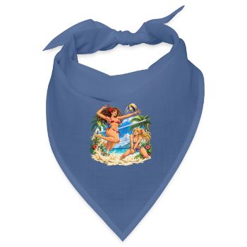 Island Spike Showdown - Bandana Dreieckstuch - Taubenblau - Vorne