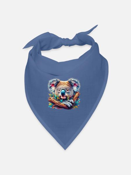 Koala - Bandana Dreieckstuch - Taubenblau