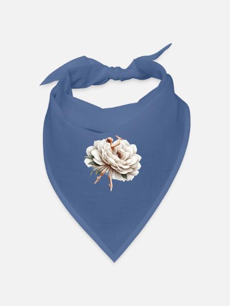 Balletttänzerin mit Tutu - Bandana Dreieckstuch - Taubenblau