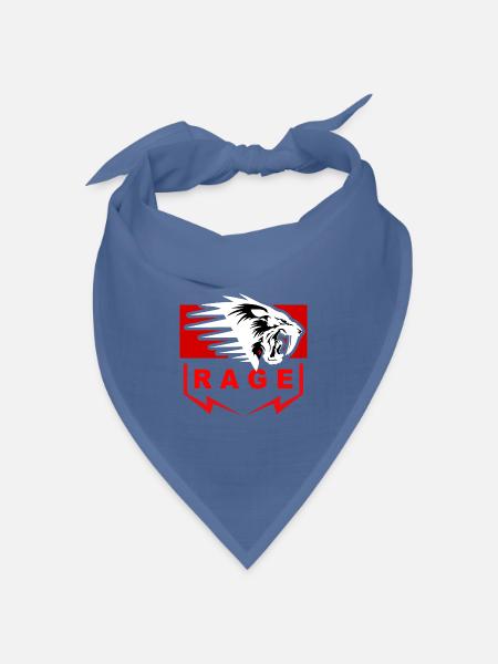LÖWENWUT - Bandana Dreieckstuch - Taubenblau