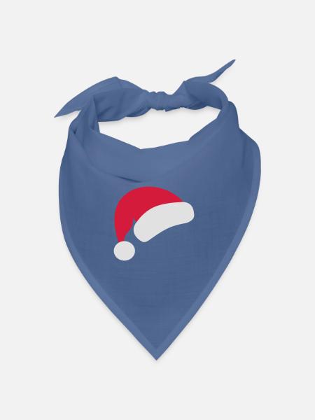 weihnachtsmütze - Bandana Dreieckstuch - Taubenblau