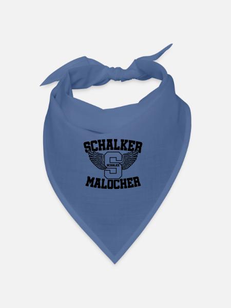 Farbe änderbar | Schalker Malocher - Bandana Dreieckstuch - Taubenblau