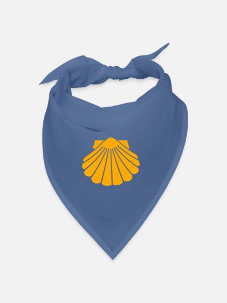 Jakobsmuschel - Bandana Dreieckstuch - Taubenblau