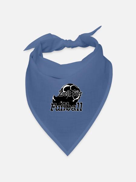 Zeit für Fußball Sport Fußball Spruch - Bandana Dreieckstuch - Taubenblau