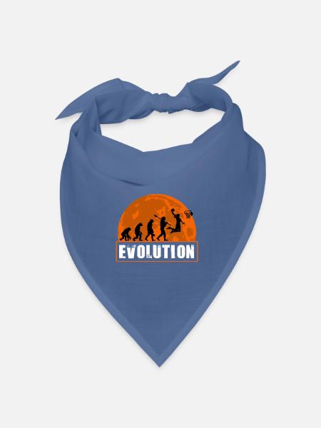 Basketball Evolution Spieler dunkt Silhouette - Bandana Dreieckstuch - Taubenblau