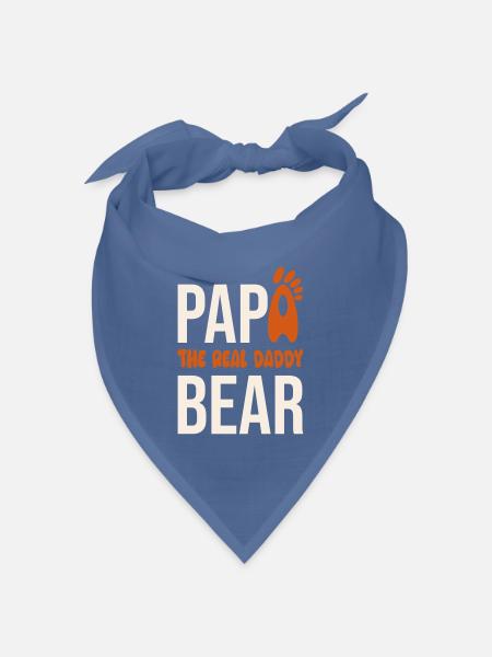 Papa Bear: El Real Daddy - Bandana Dreieckstuch - Taubenblau