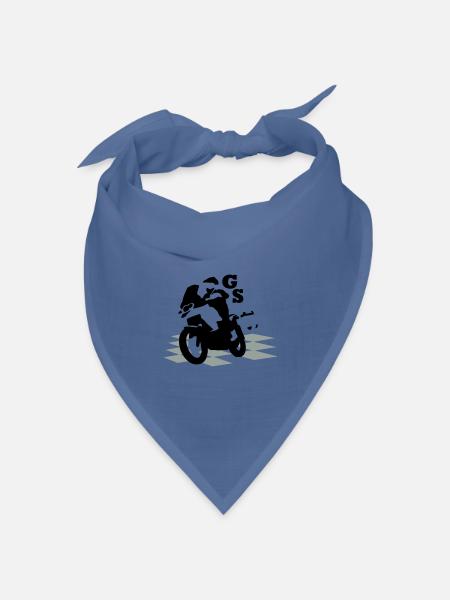 Bikergs_bayern - Bandana Dreieckstuch - Taubenblau