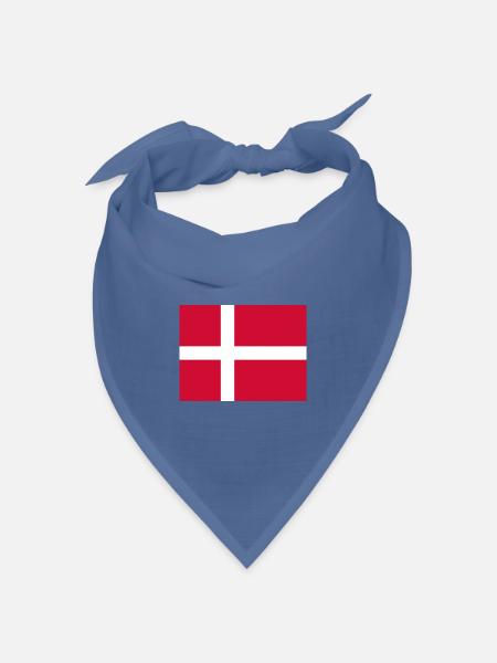 Dänemark - Bandana Dreieckstuch - Taubenblau