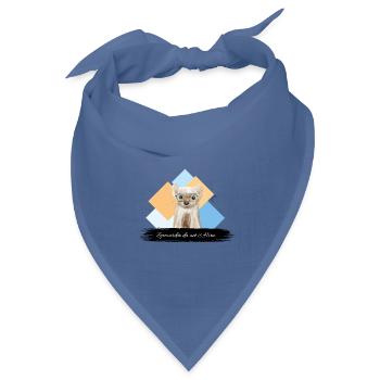 JvG Marder "Zermarder da nit is Hirn." - Bandana Dreieckstuch - Taubenblau - Vorne