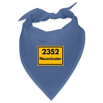 ALTE POSTLEITZAHL 2352 PLZ 24534 NEUMÜNSTER SH - Bandana Dreieckstuch - Taubenblau - Vorne