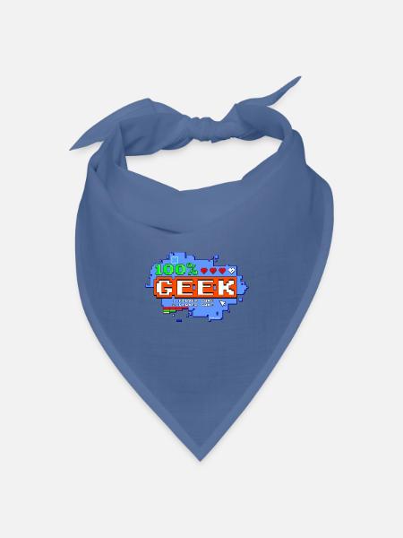 100% Geek - Bandana Dreieckstuch - Taubenblau