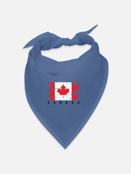 Grunge-Kanadische Flagge - Bandana Dreieckstuch - Taubenblau