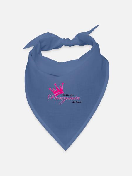 Ich bin eine Prinzessin - Bandana Dreieckstuch - Taubenblau