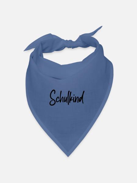Schulkind - Einschulung Erstklässler - Bandana Dreieckstuch - Taubenblau