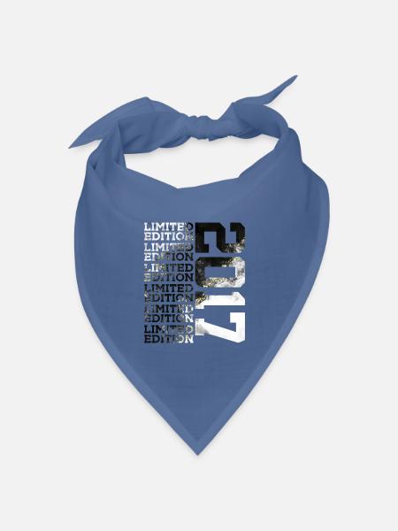 9 JAHRE LIMITED EDITION 2017 9. GEBURTSTAG - Bandana Dreieckstuch - Taubenblau