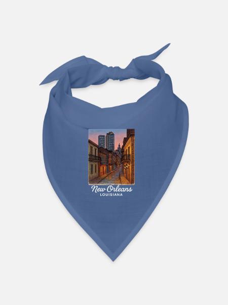 New Orleans Louisiana - Bandana Dreieckstuch - Taubenblau