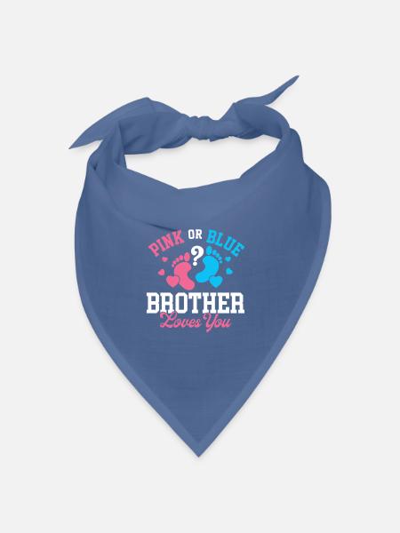 Pink oder Blue Brothers Loves You Geschlechtsenthüllung - Bandana Dreieckstuch - Taubenblau