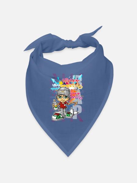 Graffiti boy background - Bandana Dreieckstuch - Taubenblau