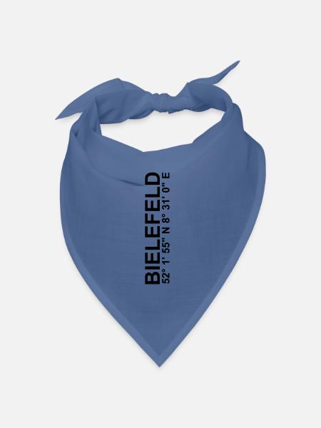 BIELEFELD Koordinaten Schüco Arena DSC - Bandana Dreieckstuch - Taubenblau