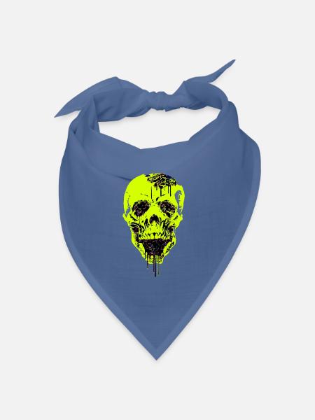 Neurowerveldeil Schädel Symbol - Bandana Dreieckstuch - Taubenblau