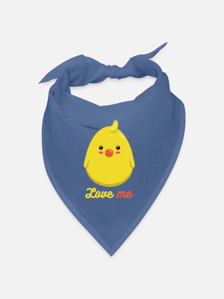 Ente - Bandana Dreieckstuch - Taubenblau